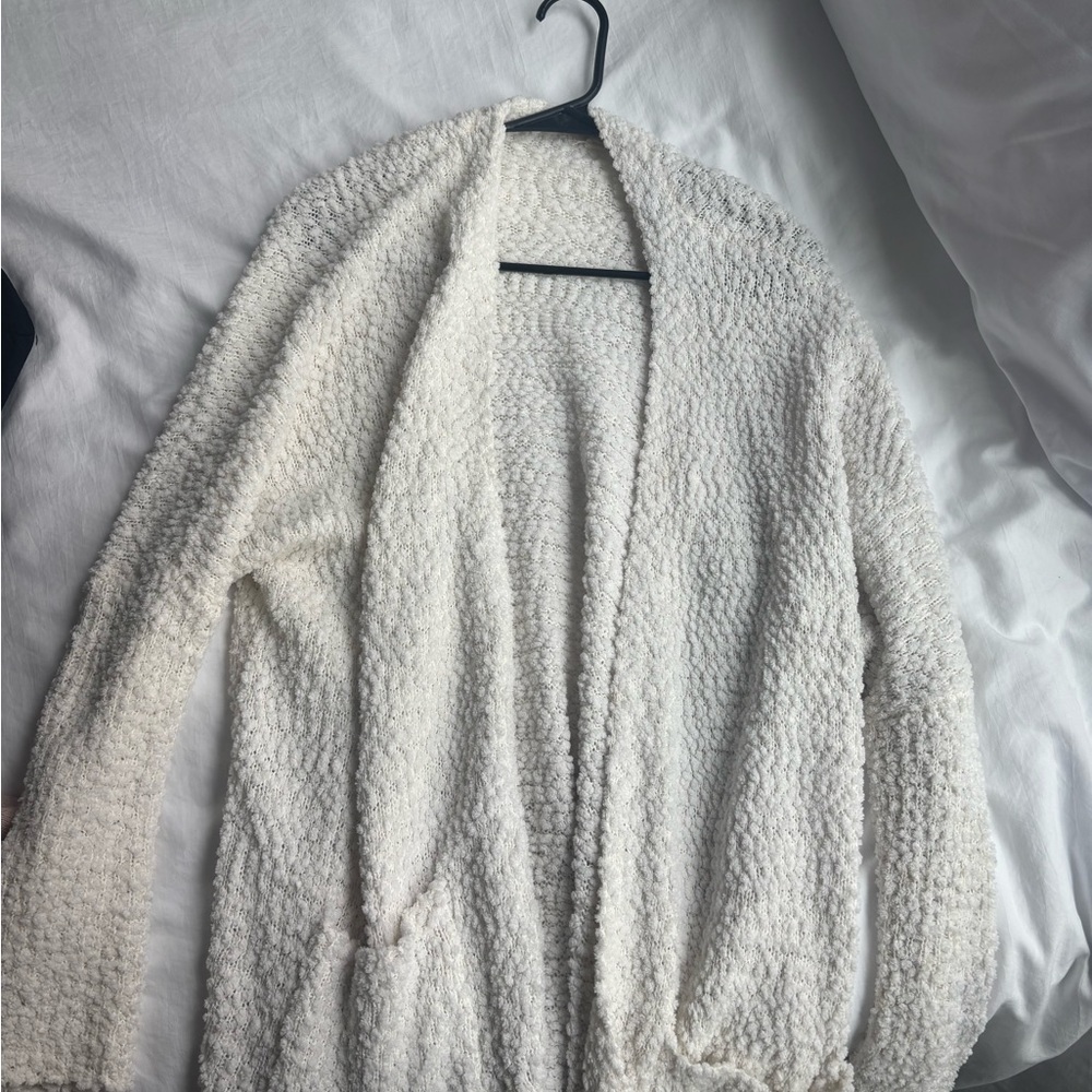 Cupio Cream Textured Women's Cardigan